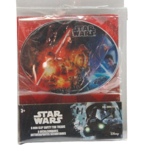 Star Wars  Non-Slip Safety Bath Treads 6 Piece - Picture 1 of 2